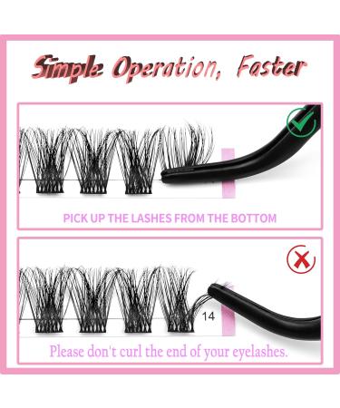 Buy Lash Clusters Magnetic Eyelashes - 280 Pcs DIY Individual Lashes Kit | Reusable Soft Natural False Eyelashes 9-16mm Length - Perfect for Home Makeup - Buy Online on GoSupps.com
