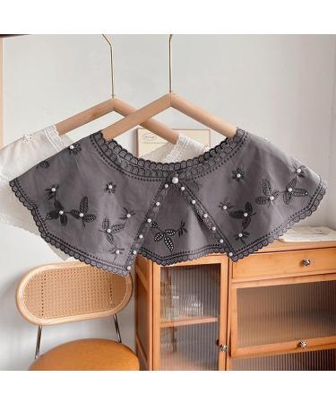 False Collar Women Faux Collar Collar Detachable Collar For Dress Embroidery Collar Lace Collar Sweater Collar Detachable Collars For Women Vintage Coffee - Buy Online on GoSupps.com