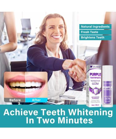 Purple Foam Whitening Toothpaste | Fast-Acting Teeth Whitening | Protects & Whitens | 1 fl.oz - Buy Online on GoSupps.com