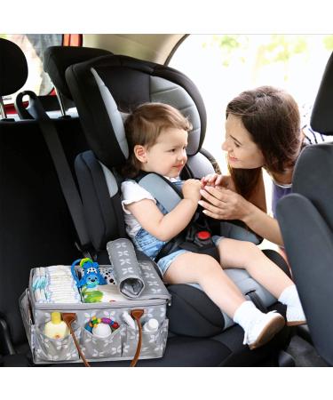 Moteph Extra Large Diaper Caddy & Toy Organizer with Zip-Top Cover - Waterproof Wet/Dry Bag Included | Perfect for Baby Shower - Buy Online on GoSupps.com