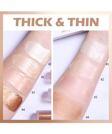 Erinde Liquid Highlighter Makeup Stick - Lightweight and Blendable Face Illuminator in Moonlight Shade - Cruelty-Free Formula for Natural Glossy Finish - Buy Online on GoSupps.com