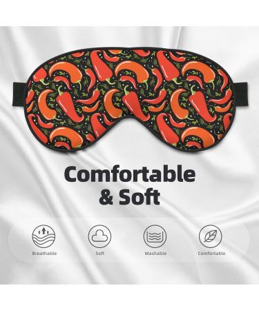 Red Hot Chili Sleep Mask | Double-Sided Soft Adjustable Eye Covers | Perfect Shading & Eye Edema Relief - Buy Online on GoSupps.com