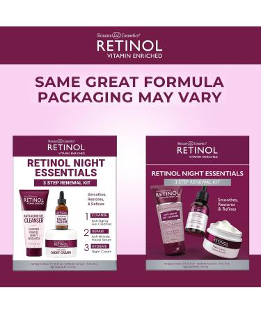 LIVAURA Retinol Anti-Aging Night Essentials 3 Step Renewal Kit The Original for a Younger Look Smooths Restores and Refines Cleanse Treat Repair & Hydrate On-The-Go - Buy Online on GoSupps.com