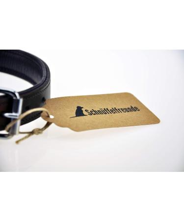 Premium Leather Sniffing Fans Dog Collar - Padded Robust & Adjustable for Large Medium Small Dogs (XXL - 55-65cm Black) - Buy Online on GoSupps.com