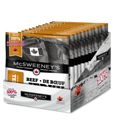 McSweeney's Slow Marinated Teriyaki Beef Jerky Bulk Case. School Snacks Gluten Free High Protein Snacks Naturally Smoked Low Fat. Canadian Made 70g (Pack of 12) Slow Marinated Teriyaki 70.00 g (Pack of 12)