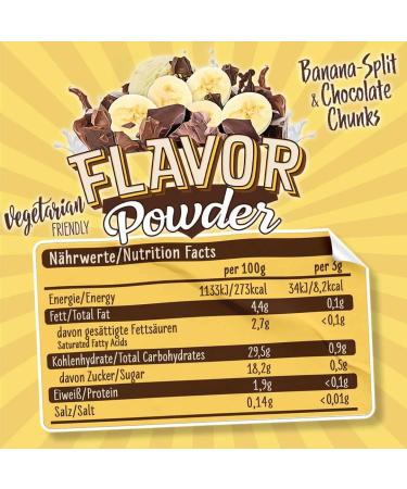 All Stars Flavor Powder - Banana-Split & Chocolate Chunks 240g | Sugar-Free Sweet Taste | Ideal for Food & Drinks with Inulin - Buy Online on GoSupps.com