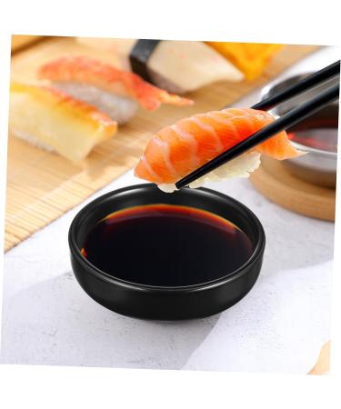 OUNONA 18 Pcs Japanese Seasoning Dish Serving Utensils I'm Wow Grilling Accessories Ceramic Dip Bowls Chafing Dishes Black Flatware Seasoning Bowl Dressing Dishes Side Dish re-usable 9X2.5CMx3pcs Blackx3pcs - Buy Online on GoSupps.com