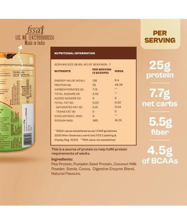 Ori Gin 100% Natural Vegan Protein Powder - Easy Digest Coffee Caramel 25g Plant-Based Protein Gluten & Dairy Free No Added Sugar Non-GMO - 7 Servings (258g - Buy Online on GoSupps.com