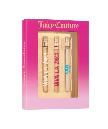 Juicy Couture Viva La Juicy Womens Perfume, Eau de Parfum Spray 3- Piece Travel Coffret Set