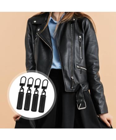 4-Piece Universal Metal Zipper Pulls - Replacement Parts for Jeans Jackets Suitcases & More (Black) - Buy Online on GoSupps.com