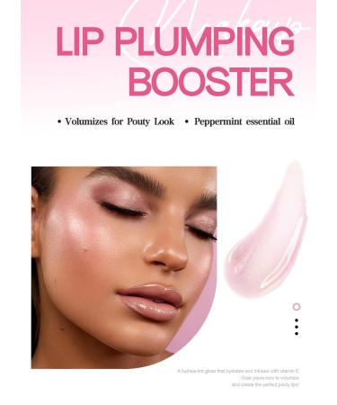 Lip Plumping Lip Gloss - Needle Tube Shape Long Lasting Nourishing Lip Care Transparent or Shimmer Finish Slightly Spicy Lip Glow Oil (Color 02) - Buy Internationally - Buy Online on GoSupps.com