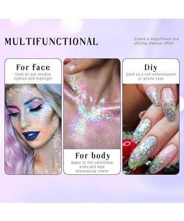 NewBang Roll-on Chameleon Color Changing Holographic Body Glitter Gel - 12# Sparkling Blue - Buy Online on GoSupps.com