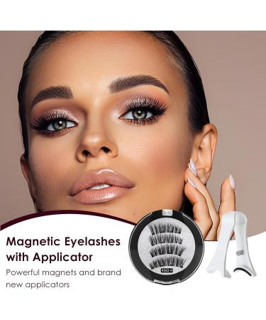 Magnetic Eyelashes Kit - Magnetic Lashes 3d With Applicator | Lightweight Glue Lashes Set | Waterproof Eyelashes Natural Look With Eyeliner Kit | Reusable False Lashes For Girls And Women - Buy Online on GoSupps.com