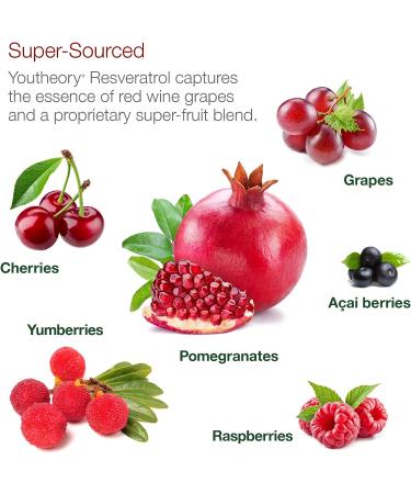 Youtheory Resveratrol with Acerola 290 Count: Powerful Antioxidant Blend - 1 Bottle - Buy Online on GoSupps.com