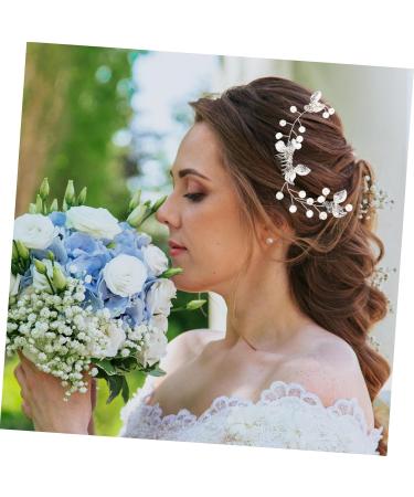 FRCOLOR Hair Comb Accessory alloy manual Miss plastic twist flower European and American headgear gold hair pin gold hair clip wedding Hair piece gold hair leaf Hair Wedding Headpiece - Buy Online on GoSupps.com
