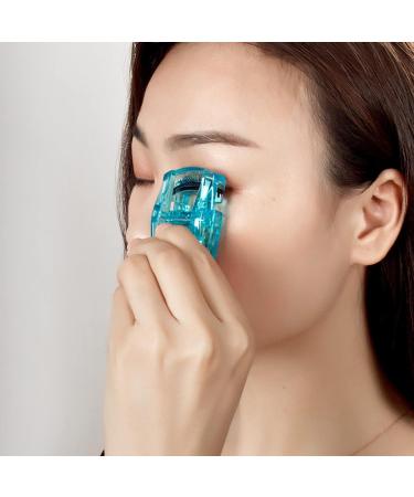 Vtrem Travel Eyelash Curler Set - 2PCS with 12 Soft Silicone Pads | Perfect Eye Makeup Tool for On-The-Go | Purple & Blue - Buy Online on GoSupps.com