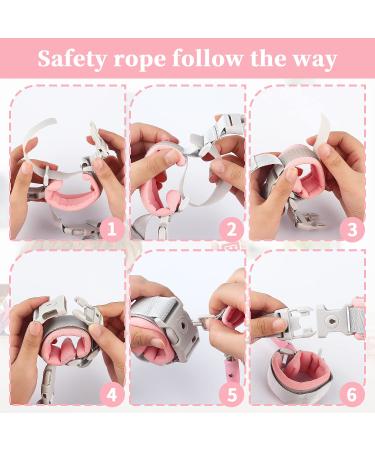 Girls Toddler Leash | Child Safety Harness | Anti Lost Wrist Link | Reflective Pink Leash 4-in-1 Walking Assistant | Butterfly Design | Ideal Gift - Buy Online on GoSupps.com