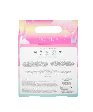 Pacifica Beauty Face Wash Trial Set - Sea Foam Glow, Baby Kale Detox Cleanser - Holiday Gift Set (3 Count) - Vegan Skincare Stocking Stuffer - Buy Online on GoSupps.com