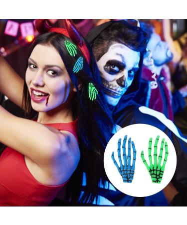 6 Pieces Hair Clips Halloween Hair Accessories for Women and Girls Skeleton Hand Hair Clips Punk Horror Bone Hair Clip for Party Cosplay - Buy Online on GoSupps.com