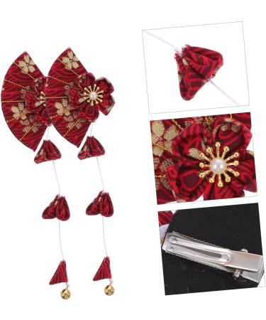 minkissy 3 Pairs Hairpin Japanese Style Hair Clip Hair Clips for Women Hair Clip for Women Cherry Blossom Hair Accessories Japanese-style Hair Clip Tassel Pendant Miss Zinc Alloy Bathrobe - Buy Online on GoSupps.com