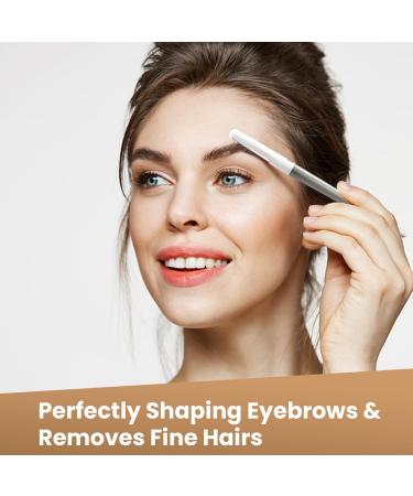Premium Dermaplaning Tool for Face - 20 Blade Refills | Exfoliate Smooth Skin & Remove Peach Fuzz | Ideal Facial Shaver for Women - Buy Online on GoSupps.com
