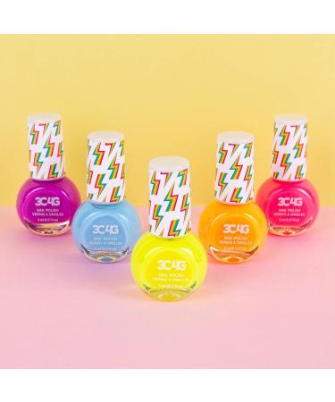 Three Cheers for Girls Neon Nail Polish Set - 5 Quick Dry Non-Toxic Colors for Kids 8 - Buy Online on GoSupps.com