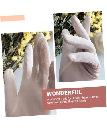 Ipetboom White Mittens 1 Pair Grooming Gloves Repairing Dry Skin Gloves Bedtime Gloves Inspection Gloves Hand Softening Gloves Paraffin Wax Mittens Beauty Products White Cosmetic Silk - Buy Online on GoSupps.com
