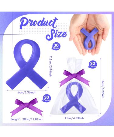 Demissle 30 Set Purple Ribbon Gifts - Soaps for Domestic Violence Pancreatic Cancer & Lupus Awareness | Memorial & Charity Campaign Supplies - Buy Online on GoSupps.com