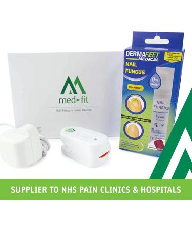 Med-Fit Nail Fungus Laser Diodes Device - 7-Minute Home Treatment for Hand & Toenail Infections - Portable USB UK Charger with Nail Fungal Cream - Buy Online on GoSupps.com