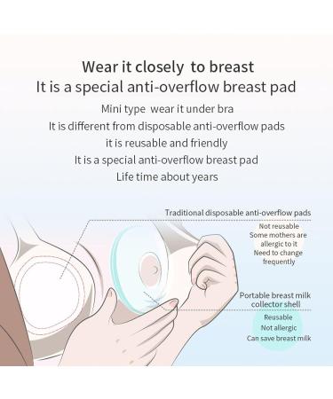 Reusable Breast Milk Collectors - 2 Pack Food-Grade Silicone Milk Catchers for Breastfeeding Moms - Buy Online on GoSupps.com