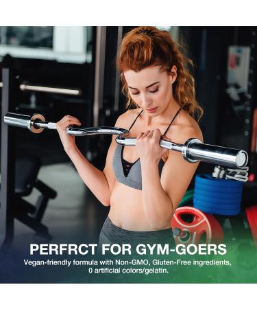 Creatine Monohydrate Gummies for Men & Women - Blueberry Flavor Raspberry-Shaped - Chewable Creatine Gummy with Taurine & Vitamin B12 5g Creatine per Serving 120 Gummies Blueberry 120 Count (Pack of 1) - Buy Online on GoSupps.com