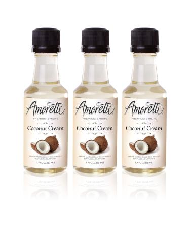 Amoretti Premium Coconut Cream Syrups 50ml 3 Pack