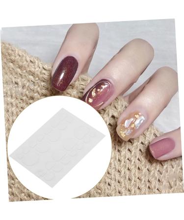 20 Sheets double sided adhesive nail stickers clear nail warps DIY nail stickers False Nail Decal women nail stickers nail gel gummed paper manicure Adhesive sticker medium Transparent - Buy Online on GoSupps.com