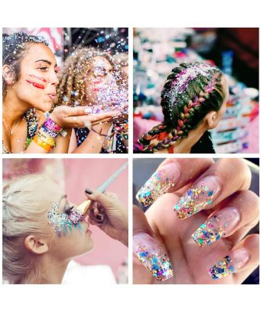 iMethod Body Glitter - 6 Jars Holographic Cosmetic Face Glitter for Festival & Halloween Makeup - Buy Online on GoSupps.com