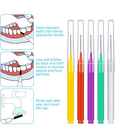 50 PCS Interdental Brush Braces Cleaner - Dental Flossing Head Oral Hygiene Tool Set (5 Colors/Sizes) | PHSZZ - Buy Online on GoSupps.com