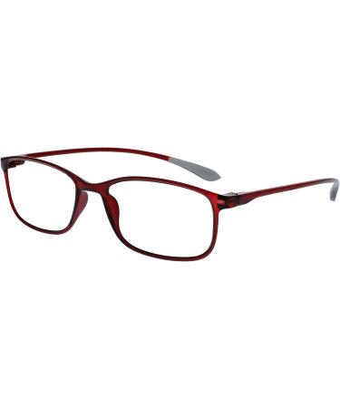 Opulize ICE Reading Glasses 4 Pack - Ultralight Scratch-Resistant Frames in Matte Black Blue Gray Dark Red | +2.50 Diopters | International Shipping - Buy Online on GoSupps.com