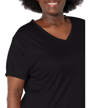JMS Women's Plus-Size Cool DRI Short Sleeve V-Neck Tee - 3X Black - Buy Online on GoSupps.com