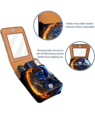 Travel Lipstick Organizer Case - Portable Makeup Bag with Mirror | 3D Yin Yang Design | Shop Internationally - Buy Online on GoSupps.com