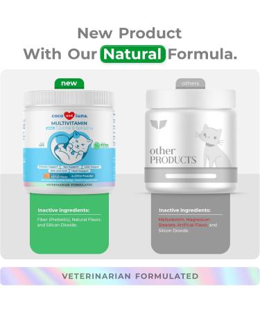 Lysine + Multivitamin for Cats - Immune Support Skin and Coat Health Eye Support - with EPA and DHA Taurine and Spirulina - Buy Online on GoSupps.com