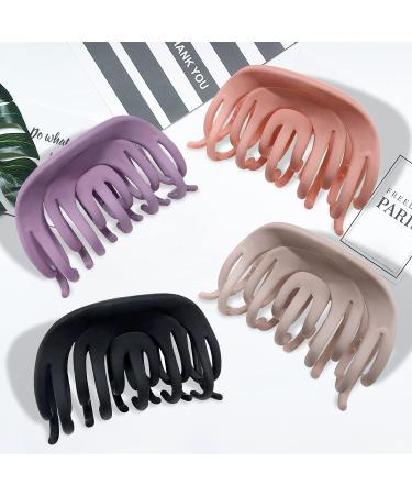 4pcs 3.5 Inch Claw Clips for Thick & Thin Hair - Strong Hold Jaw Clip for Women - Non-Slip & Stylish Hair Accessories - Style 2 - Buy Online on GoSupps.com