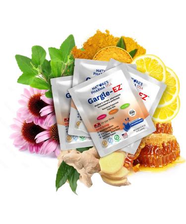GARGLE-EZ Sore Throat Gargle: Natural USA-Made Vocal Care & Allergy Relief - Peppermint Flavor (6 Packs) - Buy Online on GoSupps.com