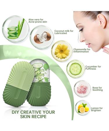 Aquuaera Ice Face Roller Ice Cube Roller for Face Facial Beauty Ice Roller Skin Care Tools De-Puff Eye Bags Reduce Migraine Pain(Green) - Buy Online on GoSupps.com