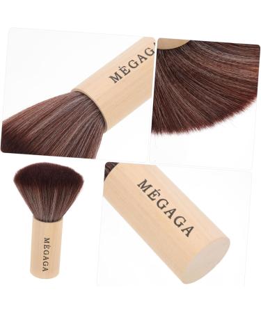 minkissy Record Cleaning Brush Highlighter Makeup Brush Fluffy Makeup Blending Foundation Makeup Wooden Handle Facial Brush Concealer Brush Face Miss Hair - Buy Online on GoSupps.com