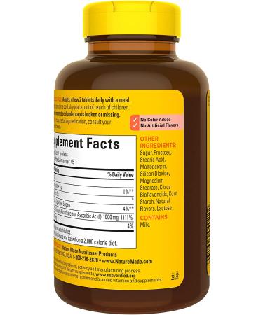Nature Made Extra Strength Chewable Vitamin C 1000mg - Immune Support Supplement, 90 Tablets - Buy Online on GoSupps.com