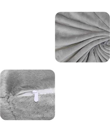 Muziri Kinokoo Plush Pillow Blanket - Cute Hamster Design | Foldable Throw Blanket & Stuffed Toy | Soft Grey Blanket with Sunflower Seeds - Buy Online on GoSupps.com