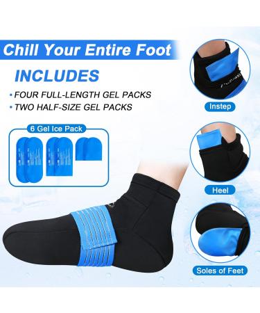 Atsuwell Chemo Cold Therapy Socks - Reusable Gel Ice Pack for Neuropathy, Sprains, Swelling - Foot Pain Relief S/M Size - Buy Online on GoSupps.com