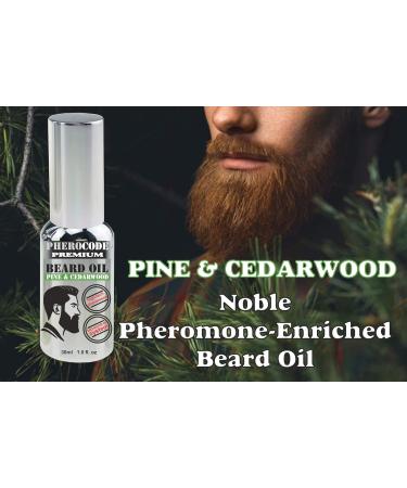 Pherocode Premium Beard Oil with Androstenone | Natural Grape Jojoba Macadamia Argan & Almond Oils | 30ml Pump - Nourish and Enhance Your Beard - Buy Online on GoSupps.com