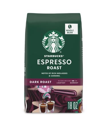 STARBUCKS Espresso Roast  Whole Bean Coffee 18oz - Packaging may vary Espresso 1.1 Pound (Pack of 1)