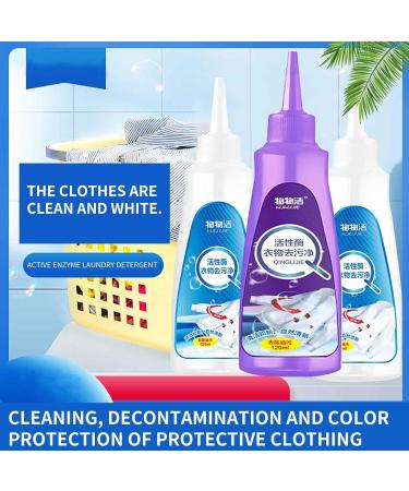 Active Enzyme Clothing Stain Remover White Shirt Guardian Active Enzyme Laundry Stain Remover Garment Stubborn Stain Cleaner Oil Remover Clothes Oil Stain Remover Liquid Detergent (2pc) - Buy Online on GoSupps.com