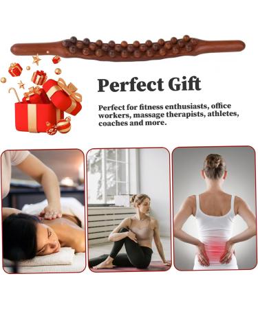 Holz Therapy Massage Tools - 31 Pearl Roller Stick & 23 Gua Sha Wood Scooter for Lymphatic Drainage Muscle Pain Relief & Body Shaping - International Shipping Available - Buy Online on GoSupps.com